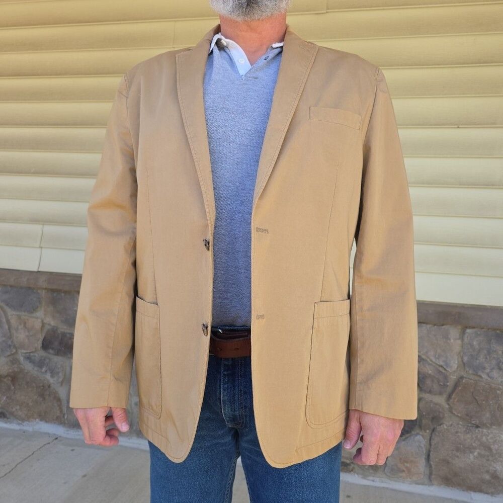 Daniel Cremieux Signature Unstructured Jacket/Blazer Men's 100% Cotton Shell XXL